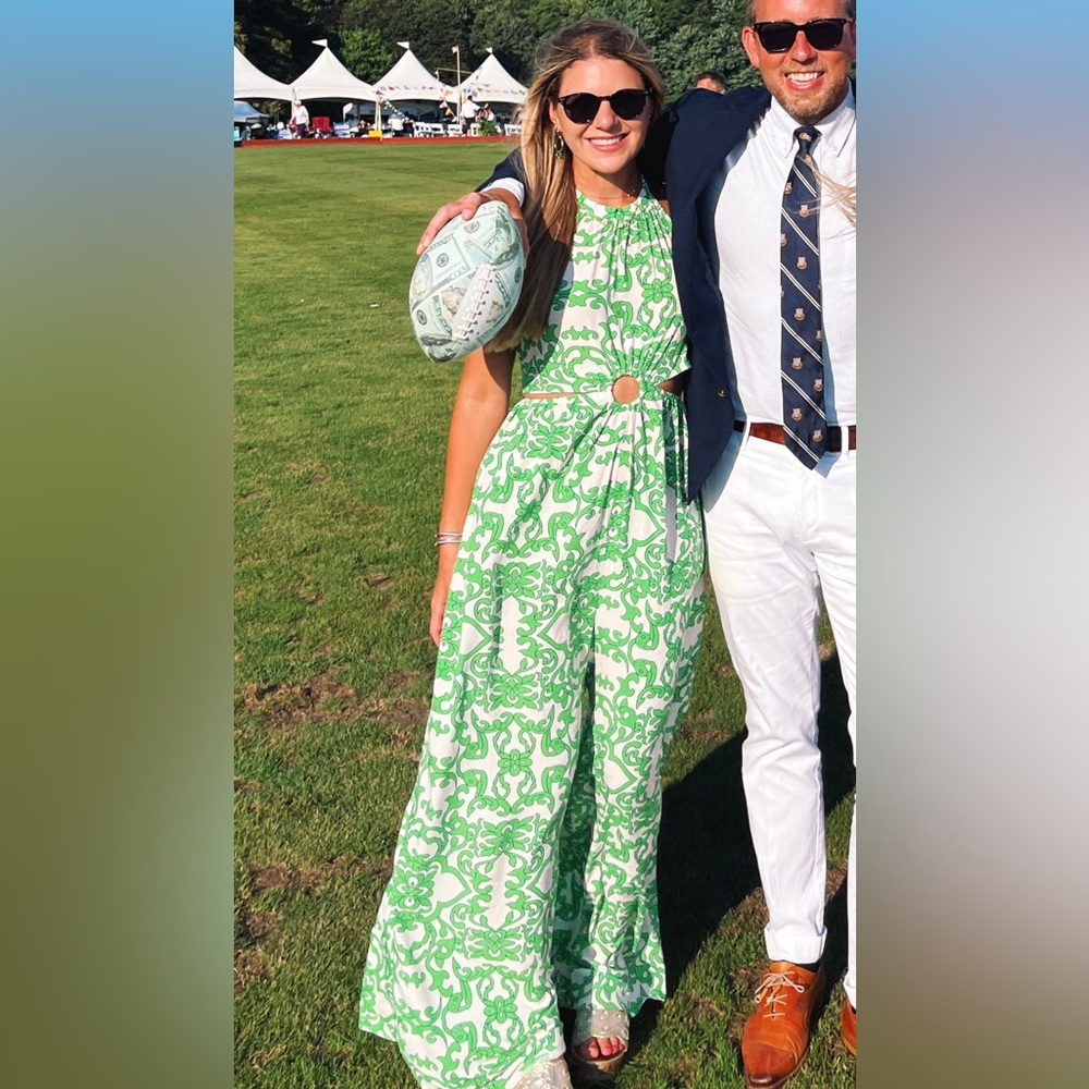 Petal & Pup Green and White jumpsuit